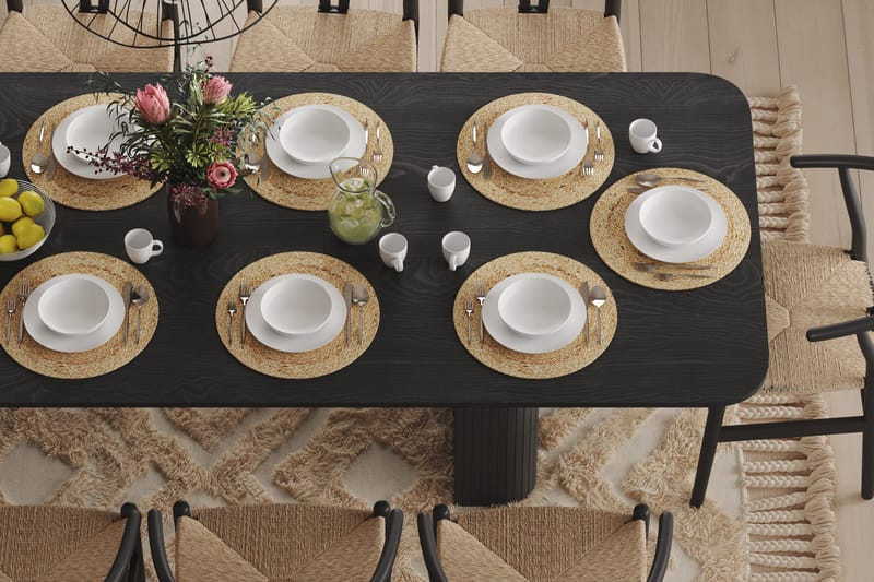 Kopparbo Matbord 200-260 cm Förlängningsbart - Svart trä - Möbler - Bord & matgrupp - Matbord & köksbord