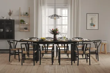 Kopparbo Matbord 200-260 cm Förlängningsbart - Svart trä - Möbler - Bord & matgrupp - Matbord & köksbord