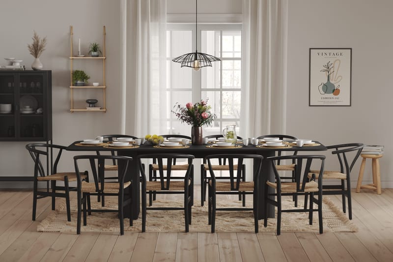 Kopparbo Matbord 200-260 cm Förlängningsbart - Svart trä - Möbler - Bord & matgrupp - Matbord & köksbord