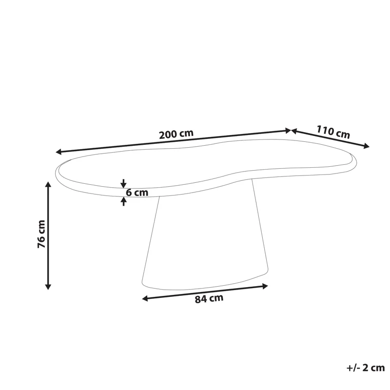 Matbord utomhus Spoleto 110x200 cm - Beige - Utemöbler & utemiljö - Utebord & trädgårdsbord - Matbord utomhus