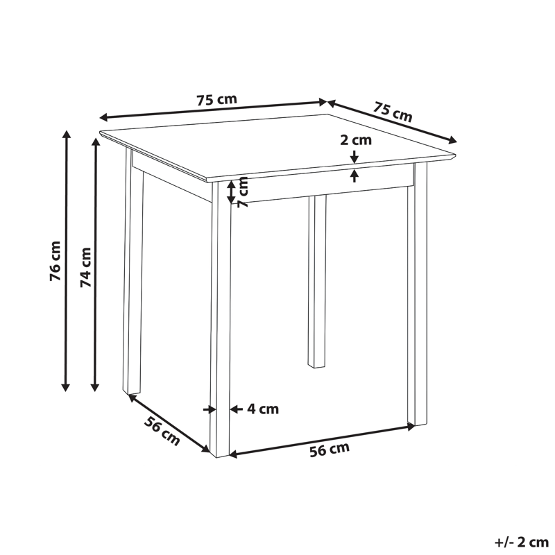 Matbord Veritas 75 cm - Svart - Möbler - Bord & matgrupp - Matbord & köksbord
