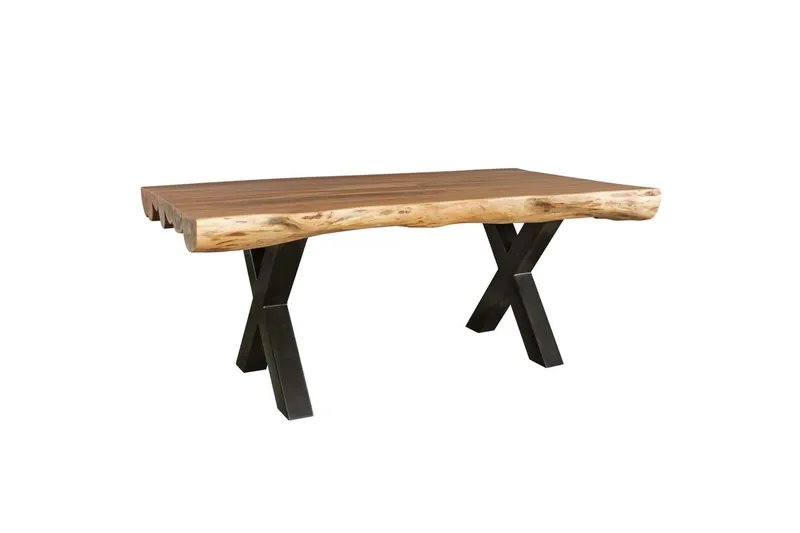 Matbord Wohnling Köksbord i massivt trä med trädstam, lantlig stil