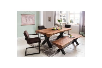 Matbord Wohnling Köksbord i massivt trä med trädstam, lantlig stil - Möbler - Bord & matgrupp - Matbord & köksbord