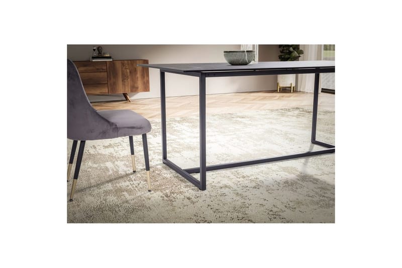 Matbord Wohnling Keramik Klassisk Medar Bas Metallram Svart, marmor svart - Svart, marmor svart - Möbler - Bord & matgrupp - Matbord & köksbord