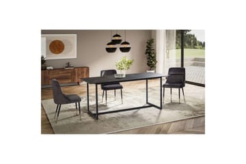 Matbord Wohnling Keramik Klassisk Medar Bas Metallram Svart, marmor svart - Svart, marmor svart - Möbler - Bord & matgrupp - Matbord & köksbord