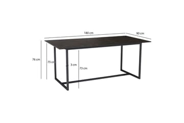 Matbord Wohnling Keramik Klassisk Medar Bas Metallram Svart, marmor svart - Svart, marmor svart - Möbler - Bord & matgrupp - Matbord & köksbord