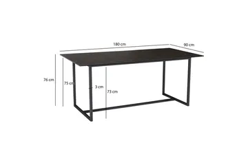 Matbord Wohnling Keramik Klassisk Medar Bas Metallram Svart, marmor svart - Svart, marmor svart - Möbler - Bord & matgrupp - Matbord & köksbord