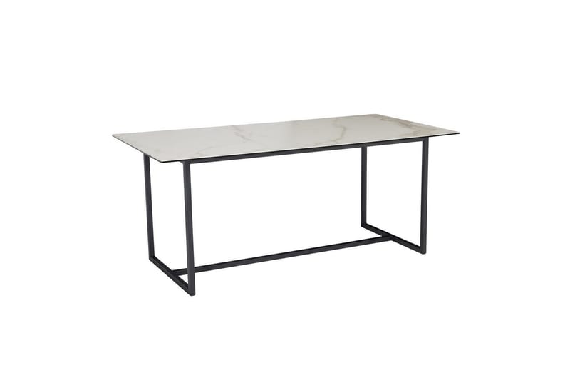 Matbord Wohnling Keramik Klassisk Medar Bas Metallram Svart, marmor vit - Svart, marmor vit - Möbler - Bord & matgrupp - Matbord & köksbord