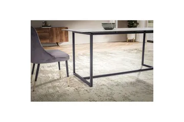 Matbord Wohnling Keramik Klassisk Medar Bas Metallram Svart, marmor vit - Svart, marmor vit - Möbler - Bord & matgrupp - Matbord & köksbord