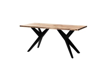 Matbord Wohnling massivt trä industriell loft snedställda metallbensram 200x100 cm - 200x100 cm - Möbler - Bord & matgrupp - Matgrupp