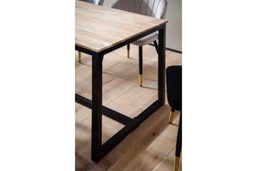 Matbord Wohnling massivt trä industriell loftstil metallbensram 140x80 cm - 140x80 cm - Möbler - Bord & matgrupp - Matbord & köksbord