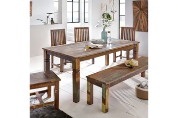 Matbord Wohnling Massivt trä lantstil Återvunnet Mangoträ, 120x70 cm - Återvunnet Mangoträ, 120x70 cm - Möbler - Bord & matgrupp - Matbord & köksbord