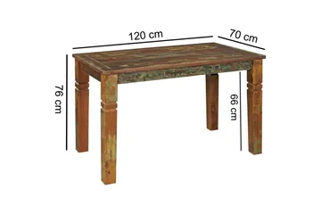 Matbord Wohnling Massivt trä lantstil Återvunnet Mangoträ, 120x70 cm - Återvunnet Mangoträ, 120x70 cm - Möbler - Bord & matgrupp - Matbord & köksbord