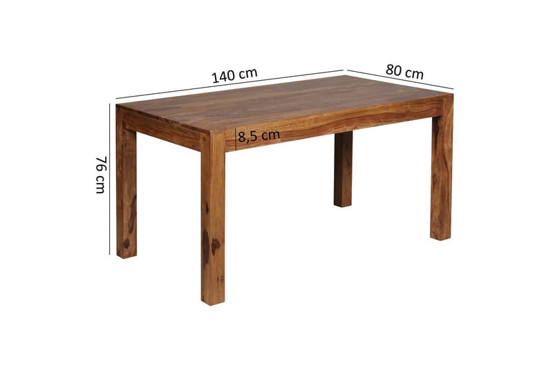 Matbord Wohnling Massivt trä lantstil Rosenträ, 140x80 cm - Rosenträ, 140x80 cm - Möbler - Bord & matgrupp - Matbord & köksbord