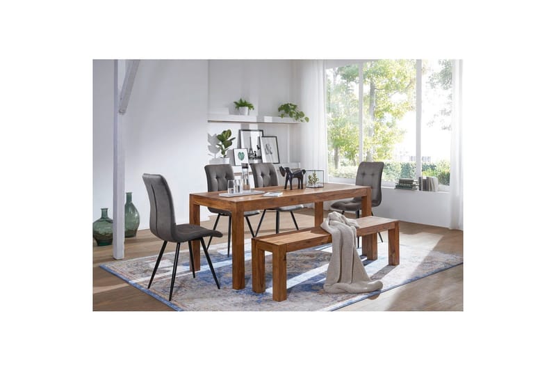 Matbord Wohnling Massivt trä lantstil Rosenträ, 160x80 cm - Rosenträ, 160x80 cm - Möbler - Bord & matgrupp - Matbord & köksbord