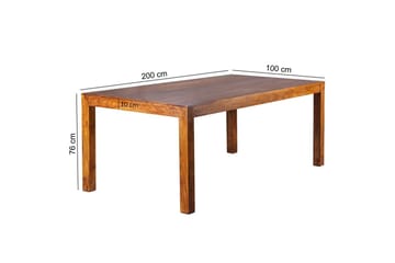 Matbord Wohnling Massivt trä lantstil Rosenträ, 200x100 cm - Rosenträ, 200x100 cm - Möbler - Bord & matgrupp - Matbord & köksbord