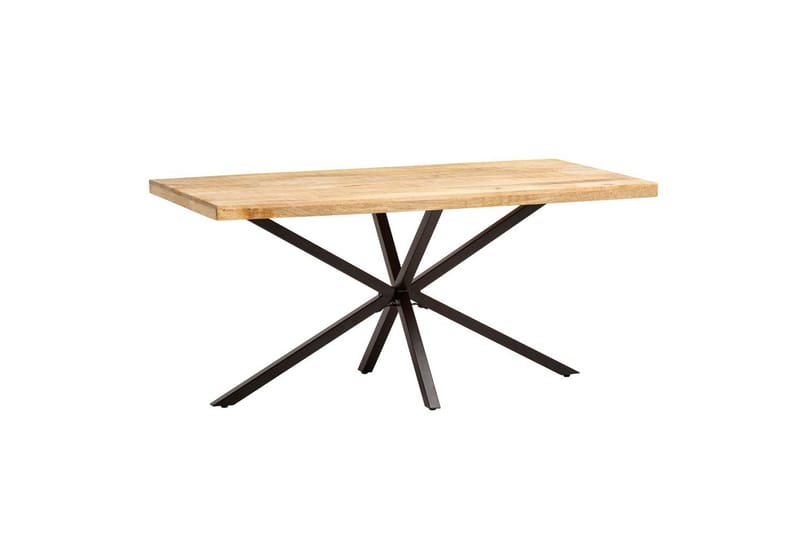 Matbord Wohnling massivt trä med kryssfot i metall, industriell stil 180x90 cm - 180x90 cm - Möbler - Bord & matgrupp - Matgrupp