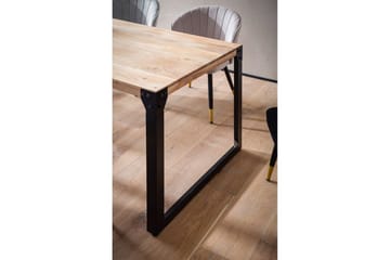 Matbord Wohnling massivt trä med raka metallben, industriell loftstil 120x60 cm - 120x60 cm - Möbler - Bord & matgrupp - Matgrupp