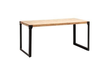 Matbord Wohnling massivt trä med raka metallben, industriell loftstil 180x90 cm - 180x90 cm - Möbler - Bord & matgrupp - Matgrupp