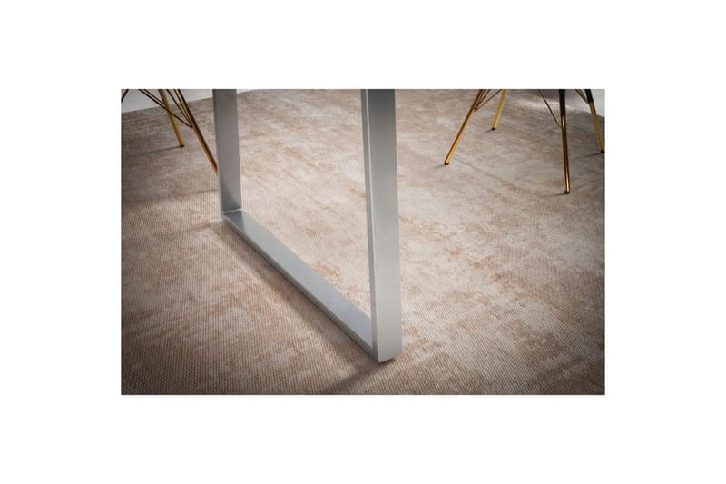 Matbord Wohnling Massivt trä med trädkanter, rektangulär, lantlig stil Silver, Rak, 140x80 cm - Silver, Rak, 140x80 cm - Möbler - Bord & matgrupp - Matgrupp