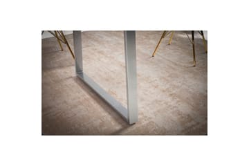 Matbord Wohnling Massivt trä med trädkanter, rektangulär, lantlig stil Silver, Rak, 160x80 cm - Silver, rak, 160x80 cm - Möbler - Bord & matgrupp - Matbord & köksbord