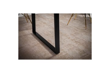 Matbord Wohnling Massivt trä med trädkanter, rektangulär, lantlig stil Svart, Rak, 140x80 cm - Svart, Rak, 140x80 cm - Möbler - Bord & matgrupp - Matgrupp