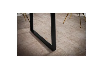 Matbord Wohnling Massivt trä med trädkanter, rektangulär, lantlig stil Svart, Rak, 140x80 cm - Svart, Rak, 140x80 cm - Möbler - Bord & matgrupp - Matgrupp