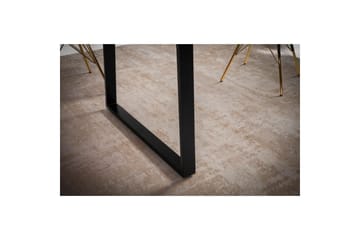 Matbord Wohnling Massivt trä med trädkanter, rektangulär, lantlig stil Svart, Rak, 200x100 cm - Svart, Rak, 200x100 cm - Möbler - Bord & matgrupp - Matgrupp