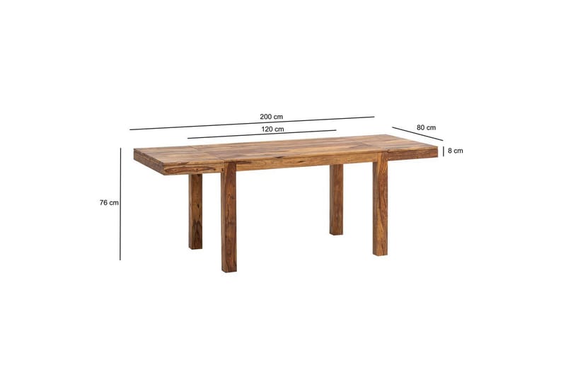 Matbord Wohnling Massivt trä utdragbart 120-200 cm lantstil - Möbler - Bord & matgrupp - Matgrupp