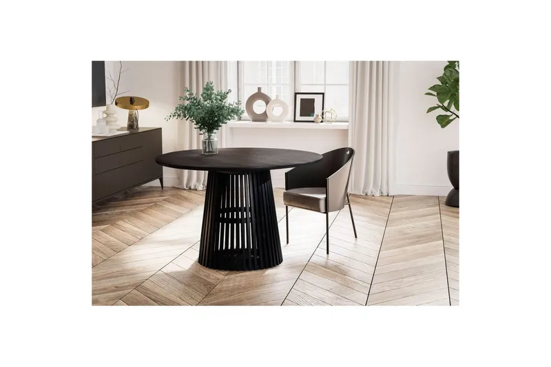 Matbord Wohnling Rund 120 cm massivt trä loftstil - Möbler - Bord & matgrupp - Matbord & köksbord