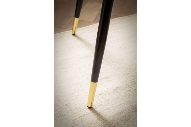 Matbord Wohnling Rund 75 cm marmorerad modern gyllene tippsben Marmor, Svart - Marmor, Svart - Möbler - Bord & matgrupp - Matbord & köksbord