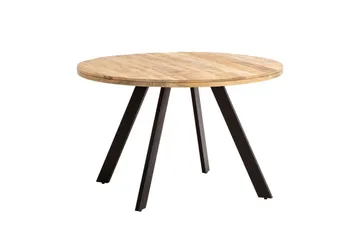 Matbord Wohnling rund massivt trä, modern lantlig stil 120 cm - 120 cm - Möbler - Bord & matgrupp - Matbord & köksbord