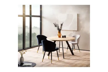 Matbord Wohnling rund massivt trä, modern lantlig stil 120 cm - 120 cm - Möbler - Bord & matgrupp - Matbord & köksbord