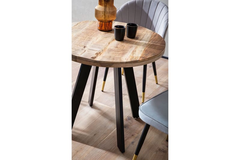 Matbord Wohnling rund massivt trä, modern lantlig stil 80 cm - 80 cm - Möbler - Bord & matgrupp - Matbord & köksbord