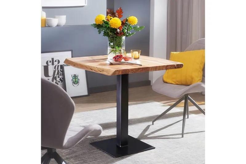 Matbord Wohnling Träkant Solid Trä med Massiva Metallben Industriell - Möbler - Bord & matgrupp - Matbord & köksbord