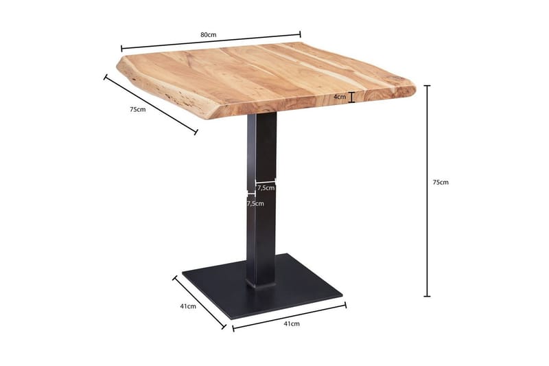 Matbord Wohnling Träkant Solid Trä med Massiva Metallben Industriell - Möbler - Bord & matgrupp - Matbord & köksbord