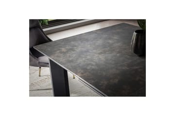 Matbord Wohnling Utdragbart 180-260 cm keramisk, klassiskt fyra ben och metallram Svart, marmor svart - Svart, marmor svart - Möbler - Bord & matgrupp - Matgrupp