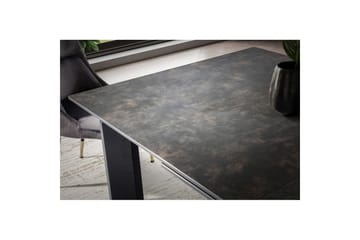 Matbord Wohnling Utdragbart 180-260 cm keramisk, klassiskt fyra ben och metallram Svart, marmor svart - Svart, marmor svart - Möbler - Bord & matgrupp - Matgrupp
