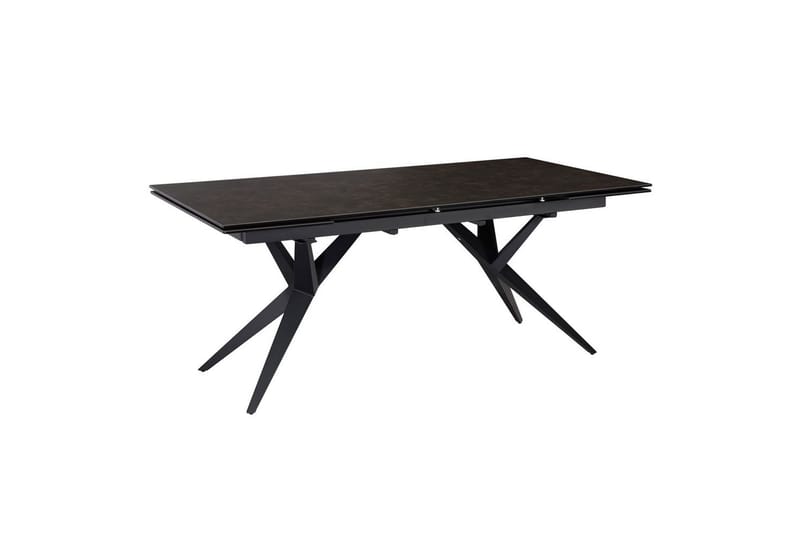 Matbord Wohnling Utdragbart 180-260 cm keramisk fyra ben och metallram Svart, marmor svart - Svart, marmor svart - Möbler - Bord & matgrupp - Matbord & köksbord