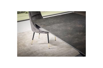 Matbord Wohnling Utdragbart 180-260 cm keramisk fyra ben och metallram Svart, marmor svart - Svart, marmor svart - Möbler - Bord & matgrupp - Matbord & köksbord