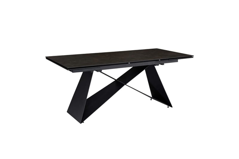 Matbord Wohnling Utdragbart 180-260 cm keramisk modern Z-ram design Svart, marmor svart - Svart, marmor svart - Möbler - Bord & matgrupp - Matbord & köksbord