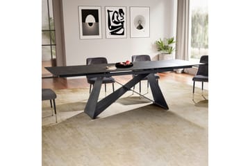 Matbord Wohnling Utdragbart 180-260 cm keramisk modern Z-ram design Svart, marmor svart - Svart, marmor svart - Möbler - Bord & matgrupp - Matbord & köksbord