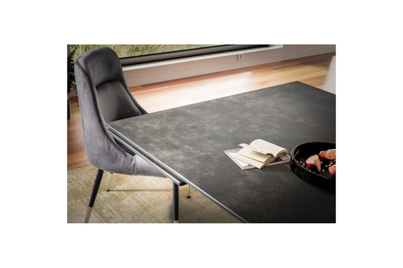 Matbord Wohnling Utdragbart 180-260 cm keramisk modern Z-ram design Svart, marmor svart - Svart, marmor svart - Möbler - Bord & matgrupp - Matbord & köksbord