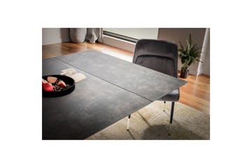 Matbord Wohnling Utdragbart 180-260 cm keramisk modern Z-ram design Svart, marmor svart - Svart, marmor svart - Möbler - Bord & matgrupp - Matbord & köksbord