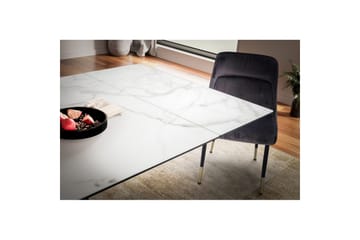 Matbord Wohnling Utdragbart 180-260 cm keramisk modern Z-ram design Svart, marmor vit - Svart, marmor vit - Möbler - Bord & matgrupp - Matbord & köksbord