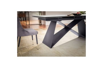 Matbord Wohnling Utdragbart 180-260 cm keramisk modern Z-ram design Svart, marmor vit - Svart, marmor vit - Möbler - Bord & matgrupp - Matbord & köksbord