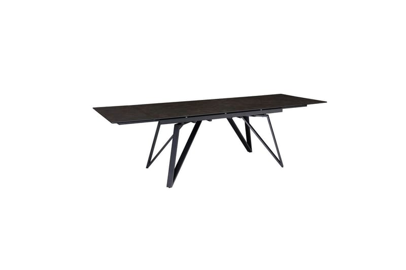 Matbord Wohnling Utdragbart 180-260 cm keramiskt vinklade metallben med hårnål Svart, marmor svart - Svart, marmor svart - Möbler - Bord & matgrupp - Matbord & köksbord