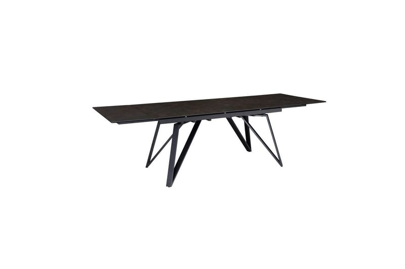 Matbord Wohnling Utdragbart 180-260 cm keramiskt vinklade metallben med hårnål Svart, marmor svart - Svart, svart marmor - Möbler - Bord & matgrupp - Marmorbord
