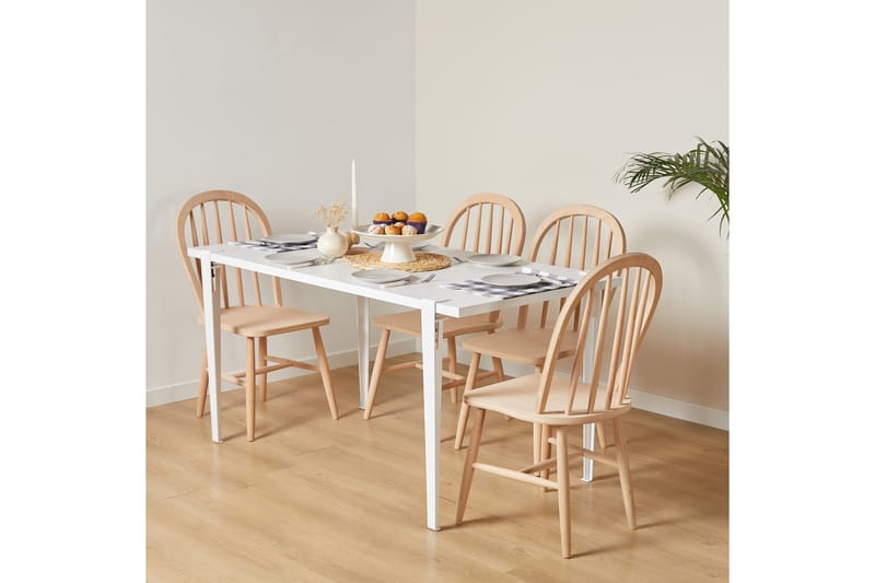 Matbord Pineios 150x75 cm Vit - Hanah Home - Möbler - Bord & matgrupp - Matbord & köksbord