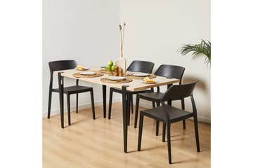 Matbord Pineios 150x75 cm Brun/Svart - Hanah Home - Möbler - Bord & matgrupp - Matbord & köksbord